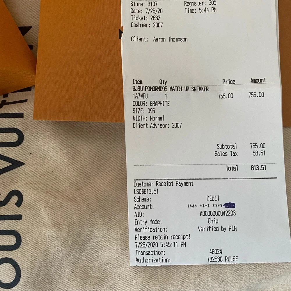 Louis Vuitton MatchUp sneaker worn only a few times